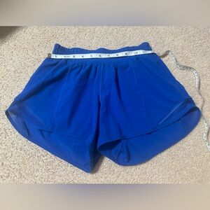 Lululemon Athletic Shorts Royal Blue Sz 4 Tall with Mesh design